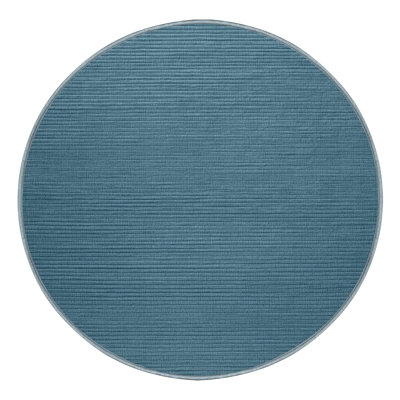 Machine Washable Solid Blue Area Rug