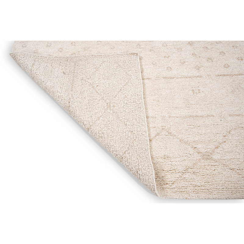Wool Oriental Area Rug in Ivory, Rectangle 8' x 10'