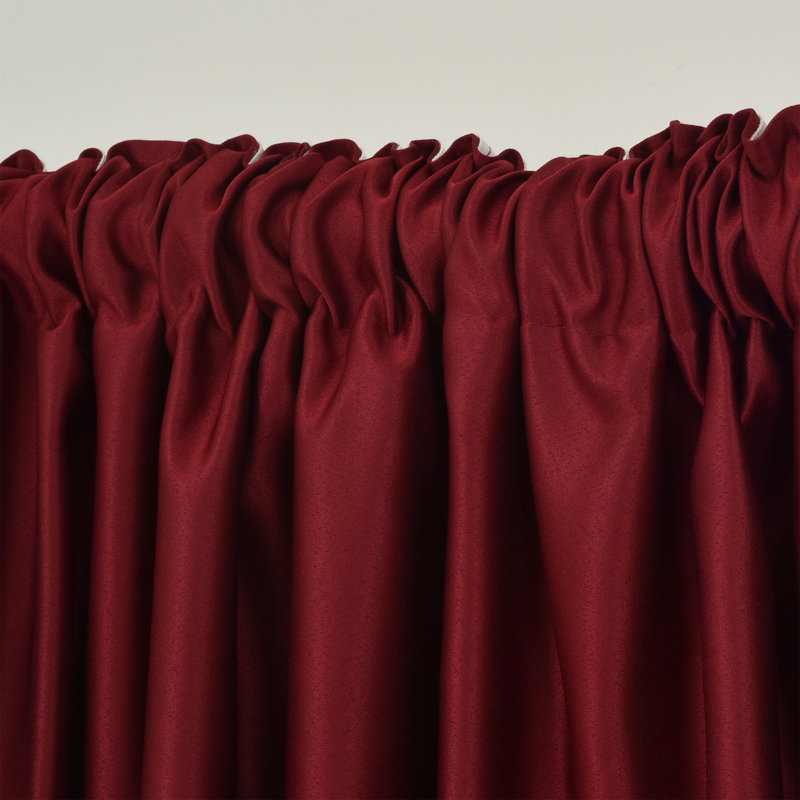 Panneaux de rideaux obscurcissants en satin de couleur unie, L 52 po x L 108 po, Bourgogne