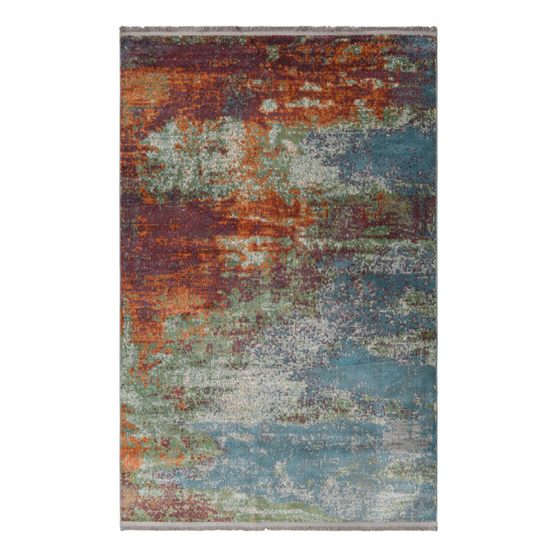 Haefner Abstract Indoor Rug, Rectangle 5'5" x 8'