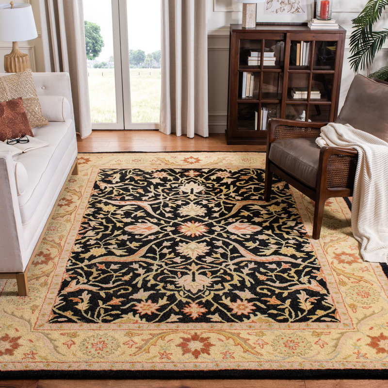 Tapis oriental en laine touffeté à la main Dunbar, Rectangle 6 pi x 9 pi