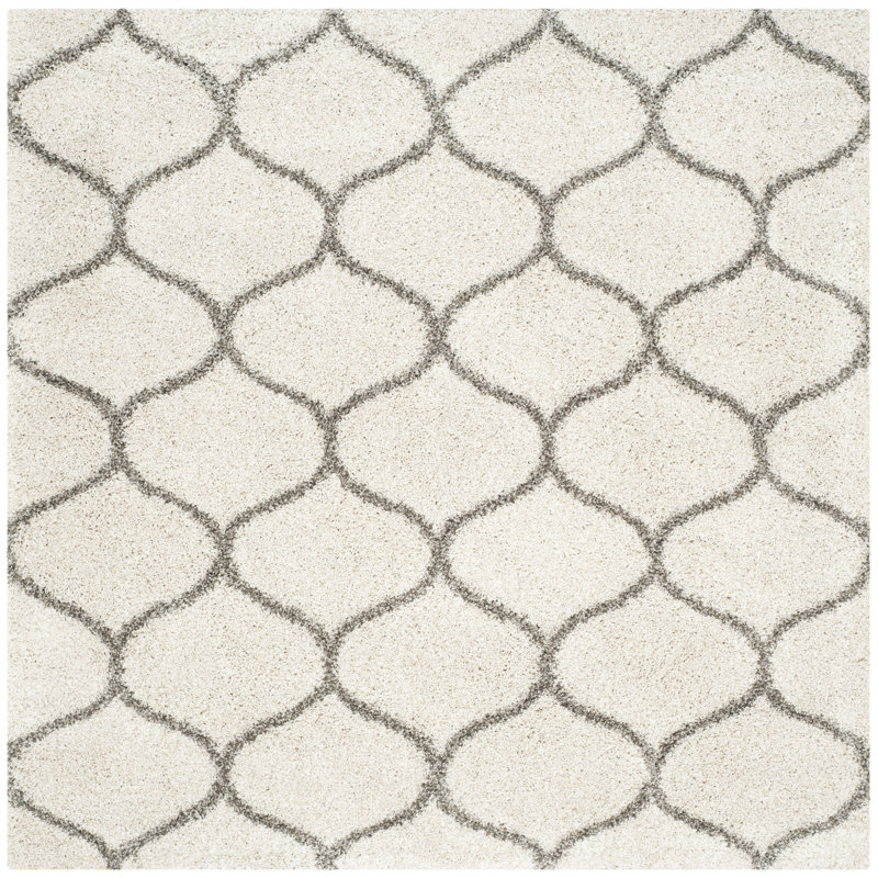 Girault Geometric Shag Area Rug, Square 213 cm