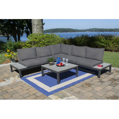 Lakeview Modern Outdoor Aluminum Sectional by Tortuga Outdoor