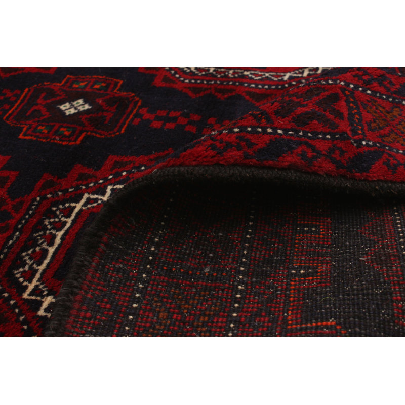 One-of-a-Kind 3'4" x 6'1" 1980s Rectangle Wool Area Rug in Red