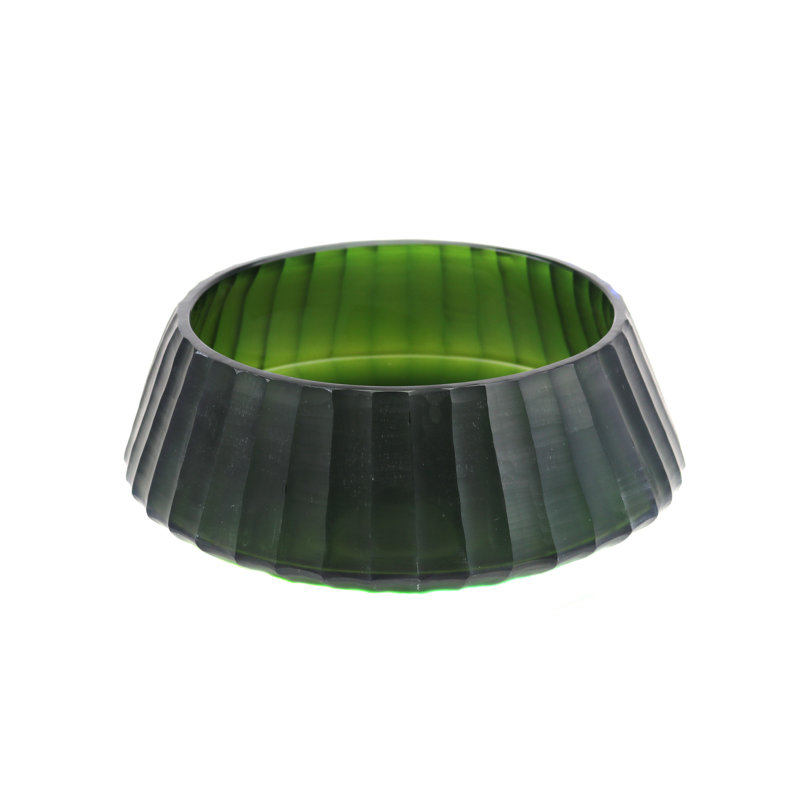 Bol décoratif en verre vert brun Agra Collection