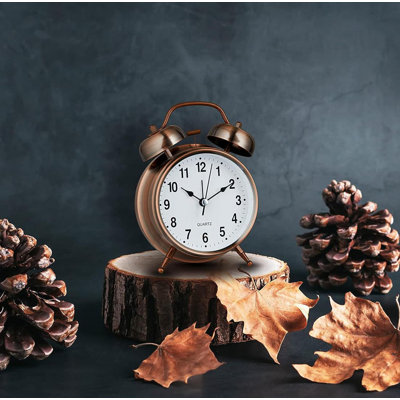 Analogue Metal Electric Alarm Tabletop Clock