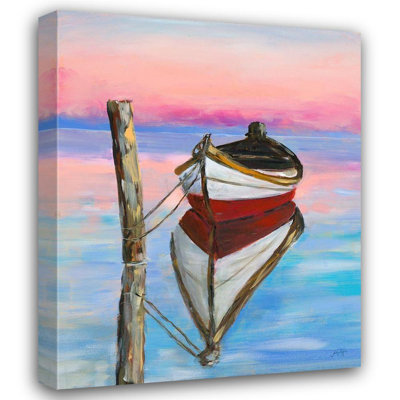 «Dovecove DeRice, Julie», reproduction d'art sur toile tendue: Canoe Reflection
