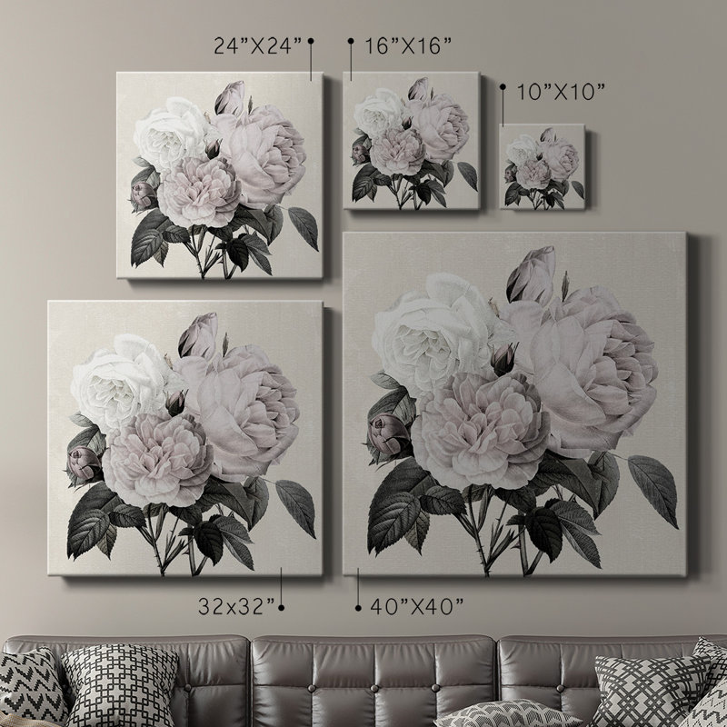 Botanical Arrangement I-Premium, toile tendue avec châssis - prête à être accrochée, H 40 po x l 40 po