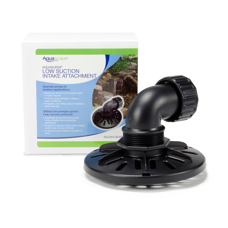 Black Low Suction Intake Attachment for Water Basin Pump