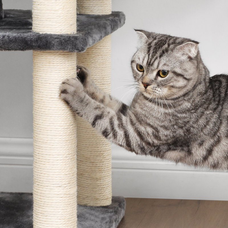 152cm H Cat Tree, Dark Grey