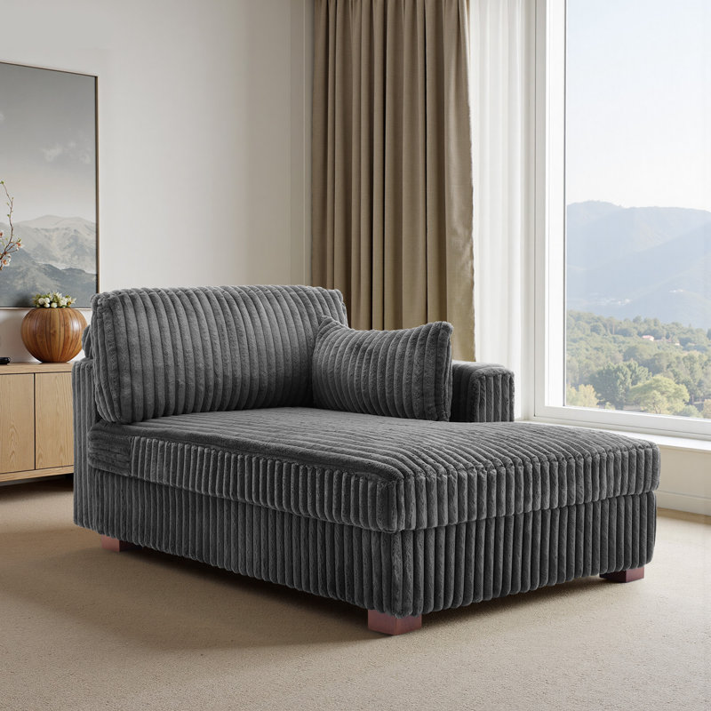 Bukvice Chaise Lounge, Right Hand Facing, Grey