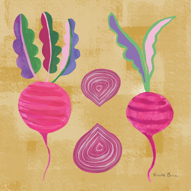 Veggie Time IV by Farida Zaman - Wrapped Canvas Painting, 91cm H x 91cm W