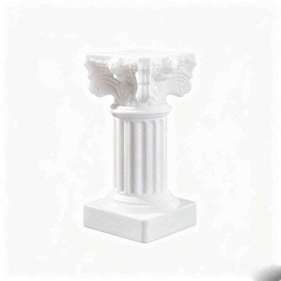 3 White Resin Roman Column Candle Holders Style Pillars Candlesticks For Home Decor  Photography Props
