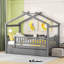Lit en bois avec couchette-545354609