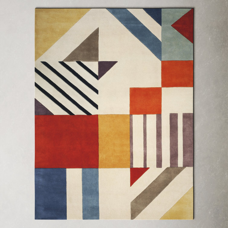 Tripoli Hand Tufted Wool Ivory/Multi Rug