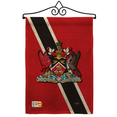Trinité-et-tobago du monde de polyester de 2 côtés 19 x 13 po ensemble de drapeau