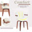 Chaises de salle à manger pivotantes Mid-Century modernes en bois cintré (ensemble de 2) - Chaises d'appoint en cuir PU pressées à chaud-949532786