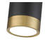Plafonnier encastré 1 lumière Jaylanis en noir mat et or moderne-2036830438