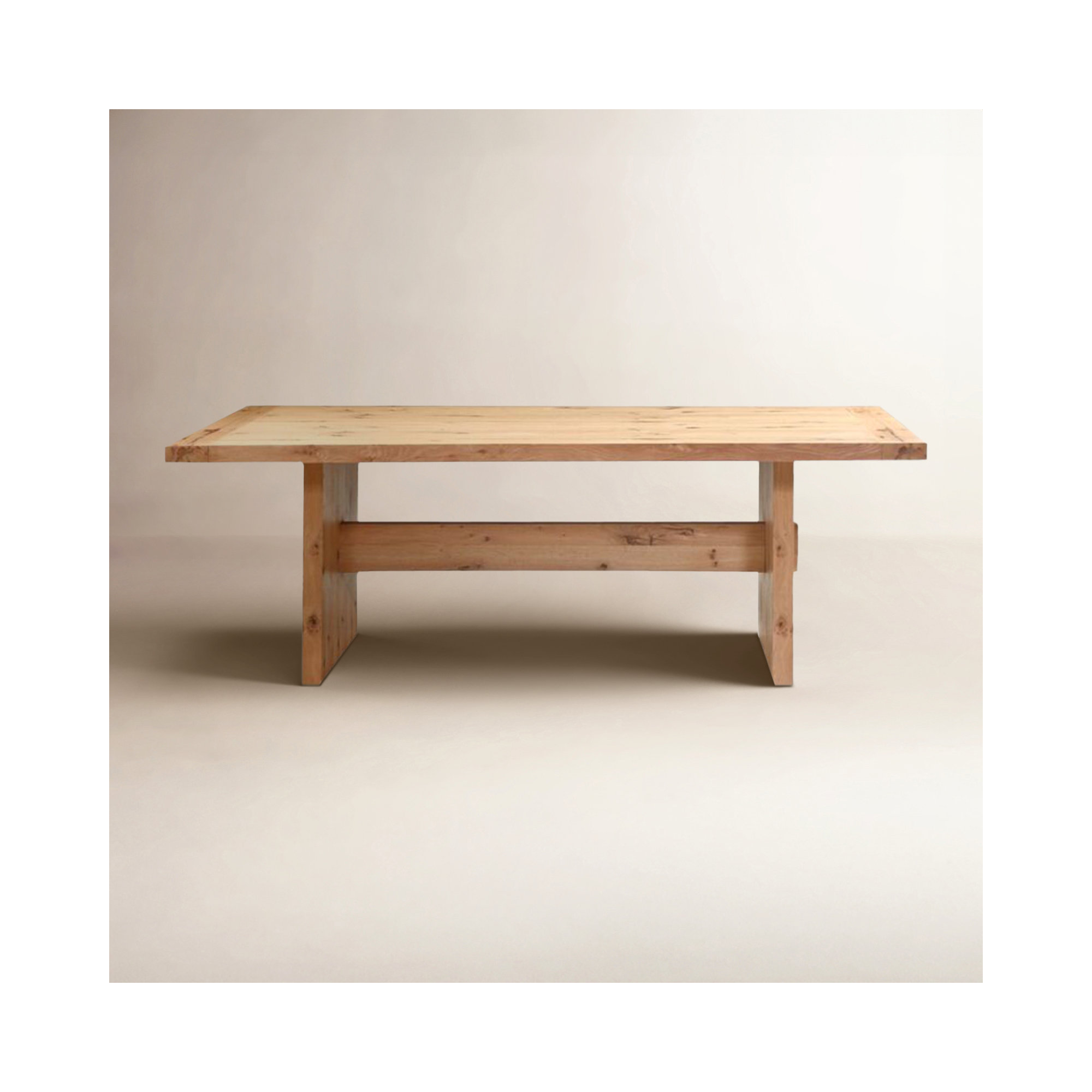 Rhett 85" Dining Table In Distressed Oak
