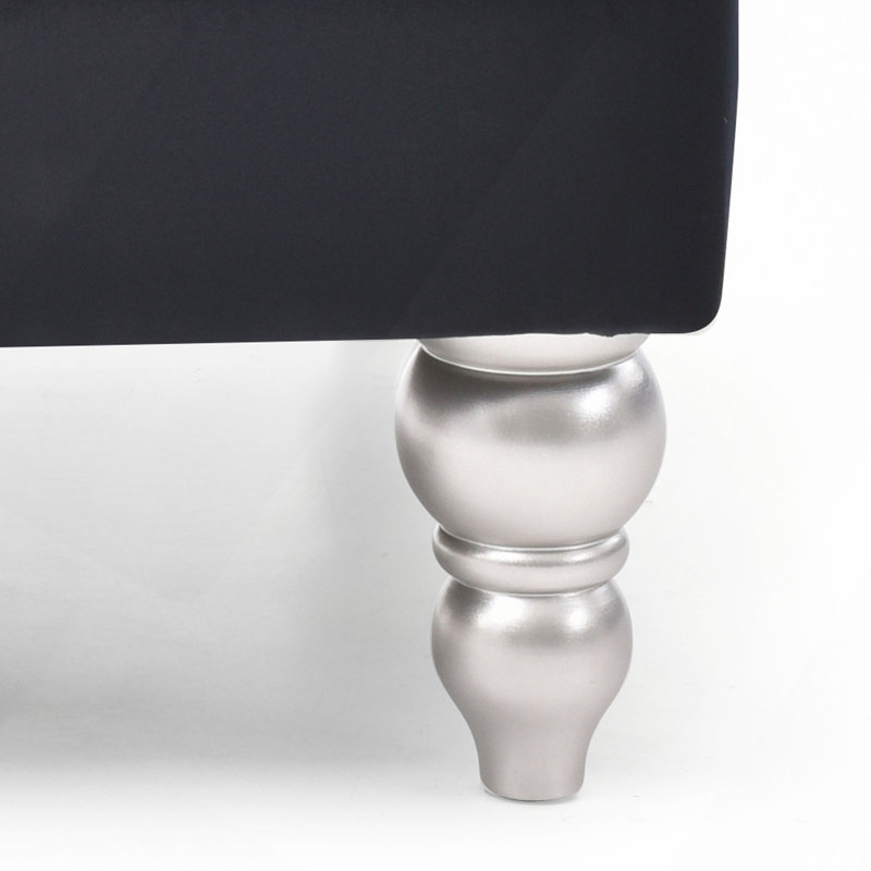 Chaise élégante et traditionnelle, Noir