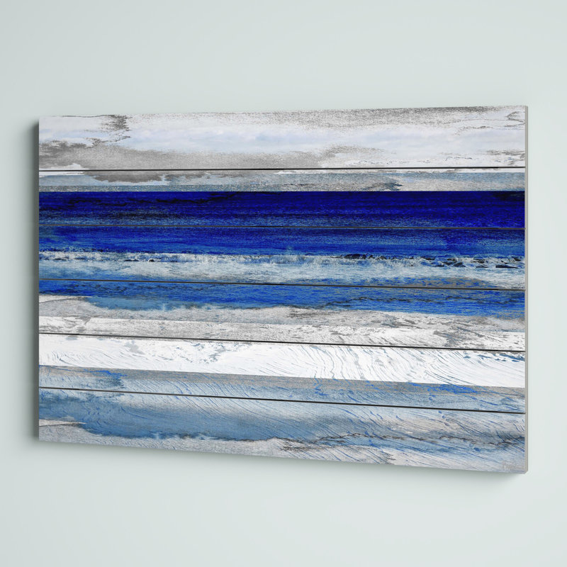 «Beach & Nautical Tarrafal» par Parvez Taj, reproduction sur bois sans cadre, H 30 po x l 45 po x P 1,5 po