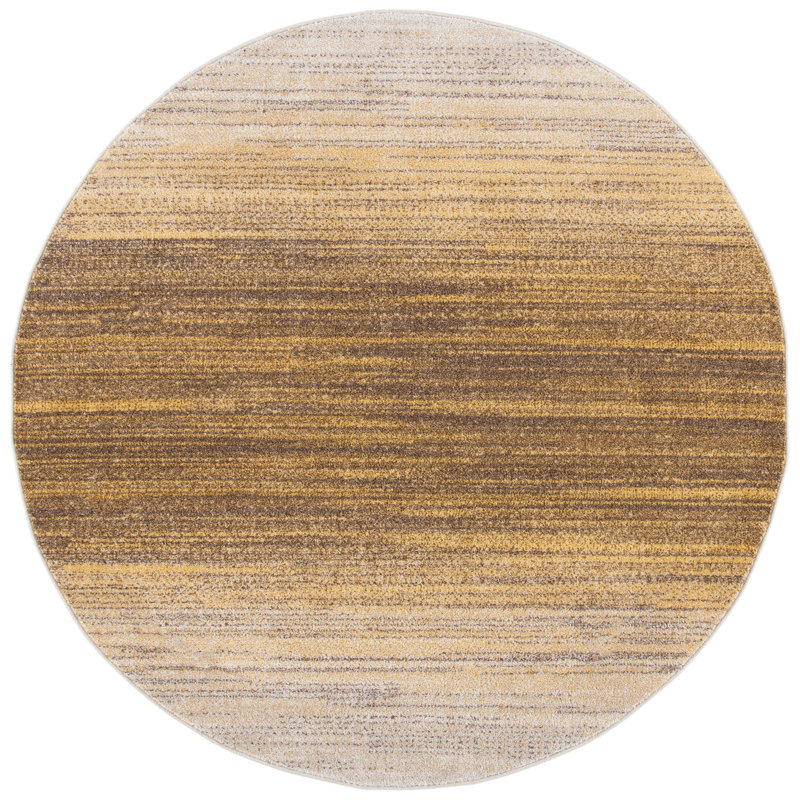Moder Performance Abstract Rug, Round 6'
