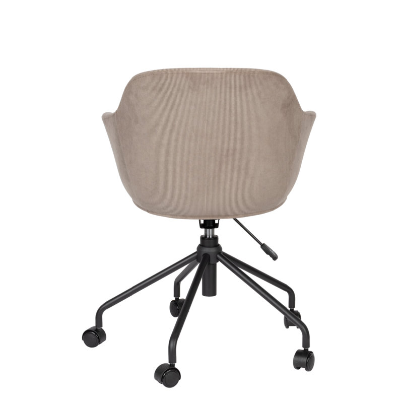 Junzo Swivel Armchair, Gray 100% Polyester