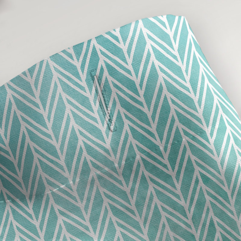Rideau de douche Herringbone, Bleu / Vert