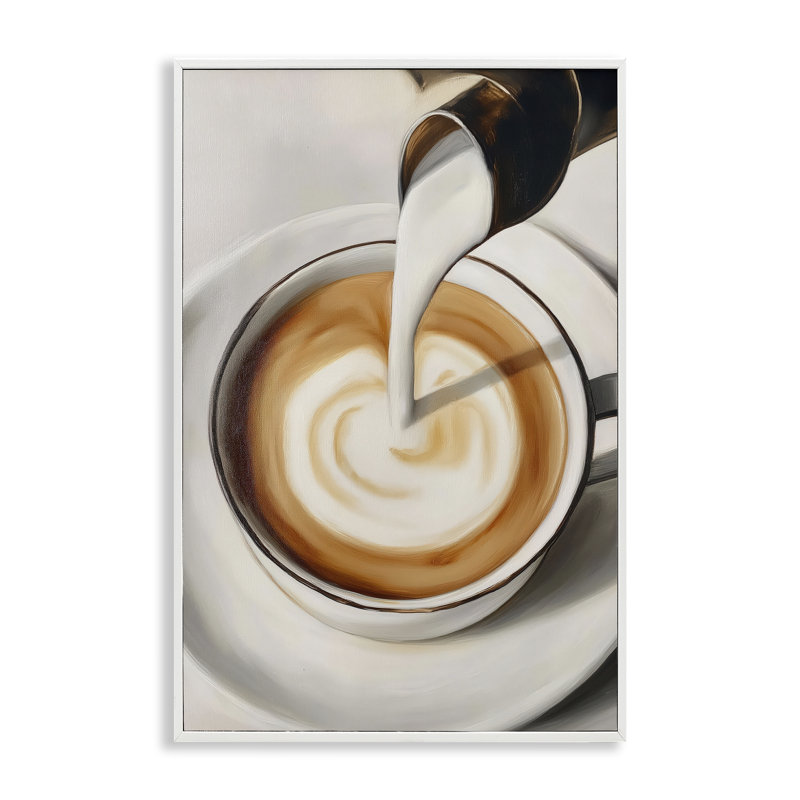 Giclée encadrée «Versing Latte Milk Swirl», conception par Annabelle Hall, H 18 po x l 12 po