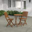 2 - Person Wood Patio Dining Set with Round Table
