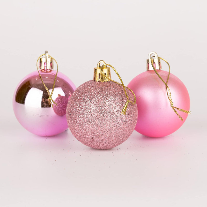 5cm Polyvinyl Chloride (PVC) Bauble, Pink