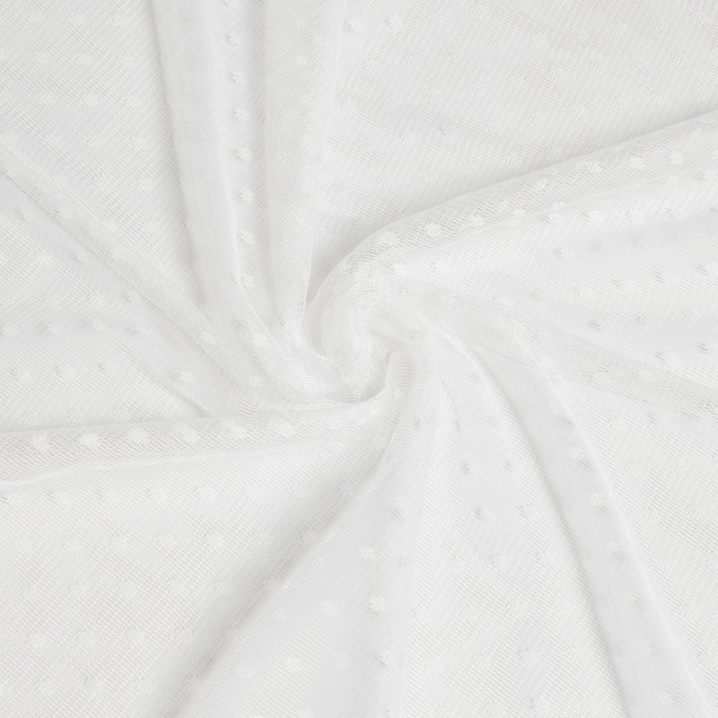 Paire de rideaux semi-transparents avec passe-tringle Laird, Blanc, l 52 po x L 96 po