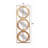 3 Mirror Piece Wall Mirror In Gold Rectangular Frame
