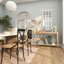 Miroir mural en bois blanc