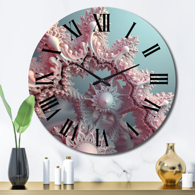 Horloge murale Fractal Pastel