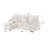 Plush Sectional Sofa W/ Pull Out Sleeper Made With Velvet Fabric- Cream-1519205644