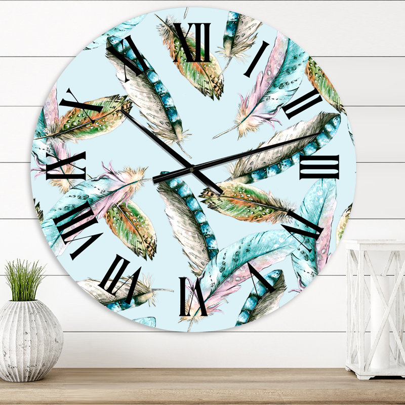 Horloge murale bohème et éclectique, Surdimensionné