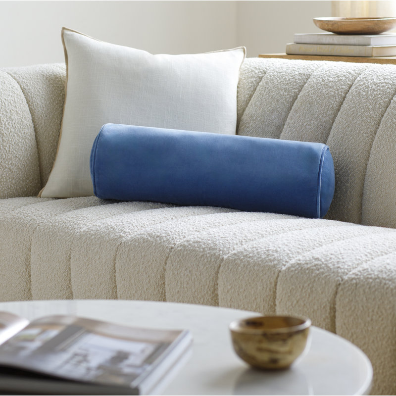 Deane Bolster Accent Pillow, Medium Green, Polyester/Pollyfill