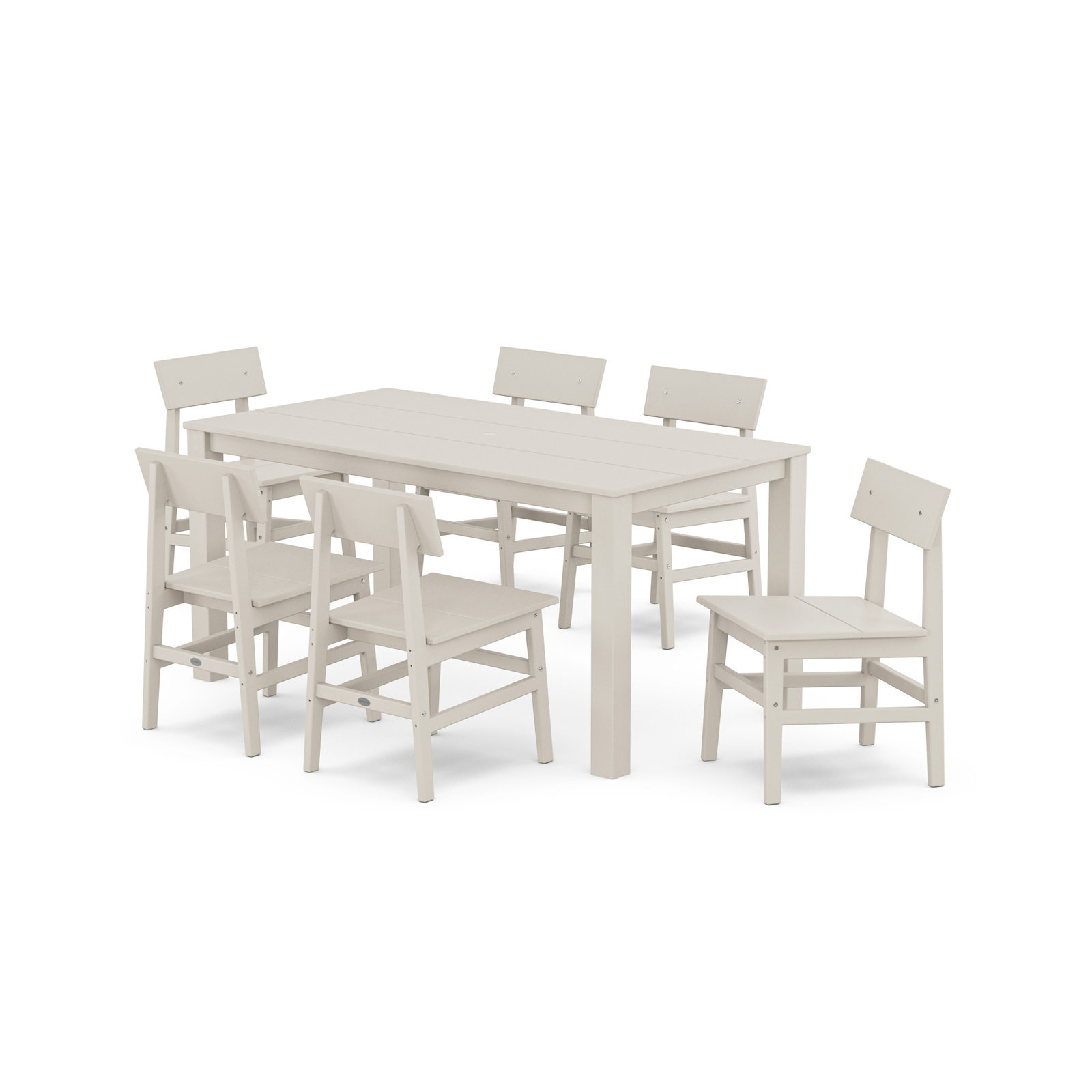 POLYWOOD® 64" Patio Dining Set, Sand