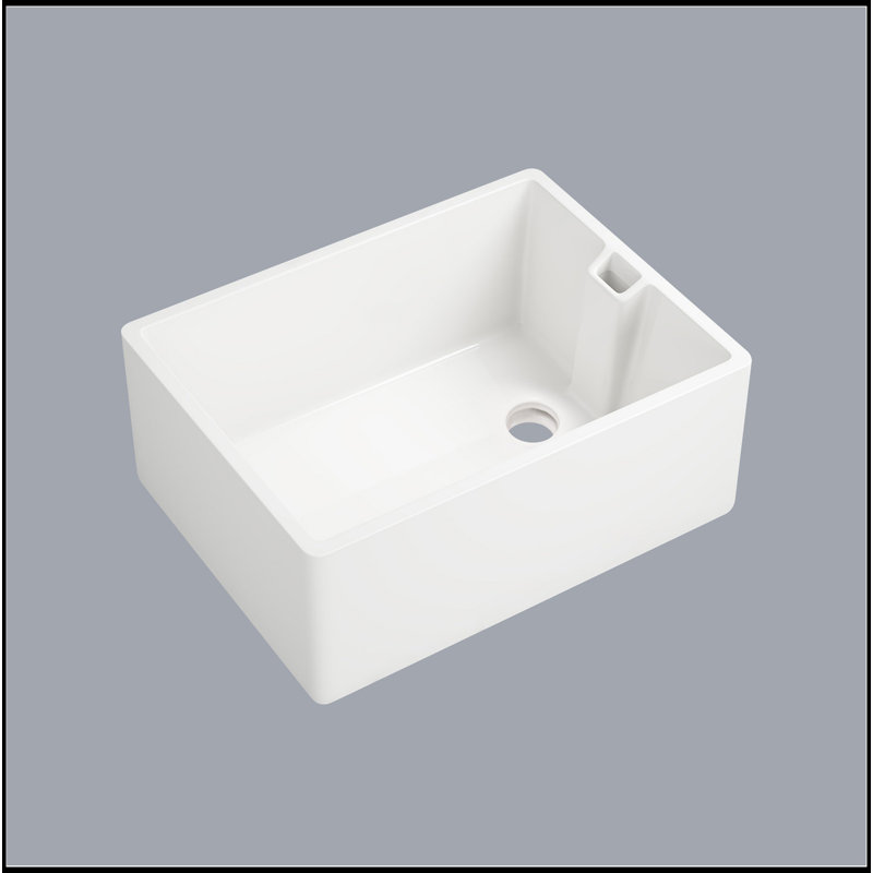 23.6" L X 18" W Ceramic Single Bowl Kitchen Sink