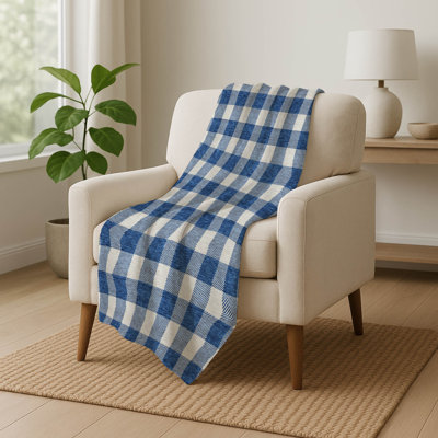 Addison Machine Washable Sherpa ASB923 Plaid Throw Blanket