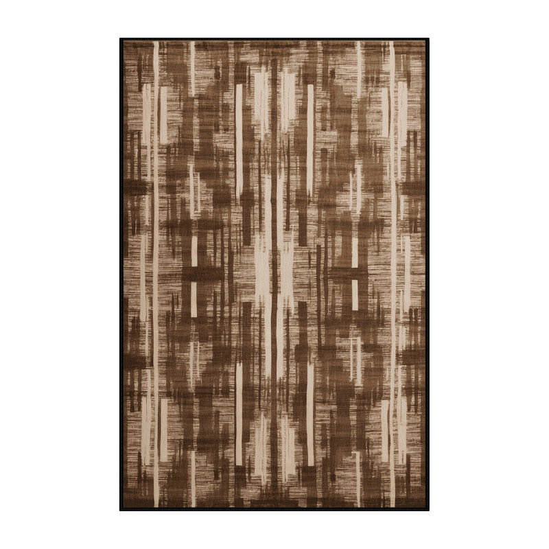 Tapis abstrait lavable à la machine, Rectangulaire 8 pi x 12 pi
