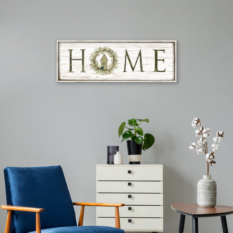 Reproduction d’art textuel sur toile, "Home panel" par Beth Albert