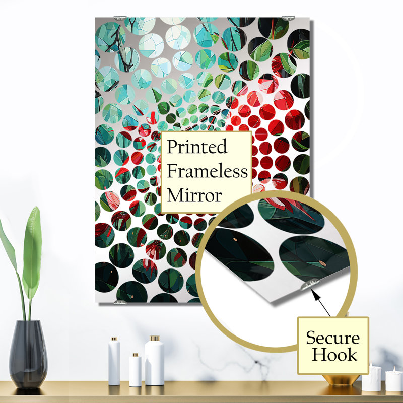 Obet - Miroir mural cerise, 32 po x 24 po