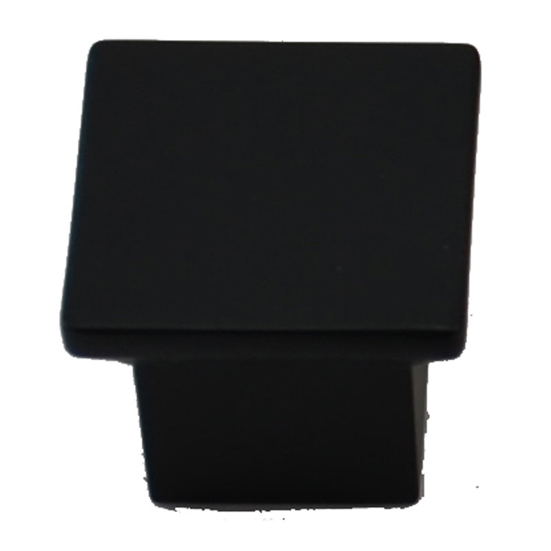 1 1/4" Length Square Knob, Black