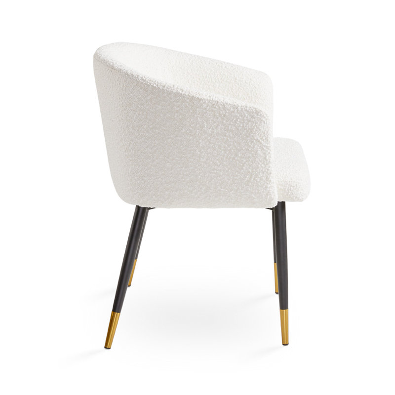Fauteuil en tissu non fini Mudi, Blanc