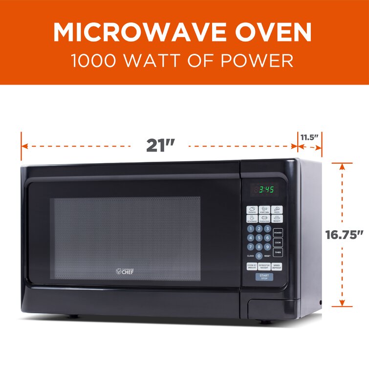 COMMERCIAL CHEF 0.9 Cu. ft. Countertop Microwave Oven with Touch