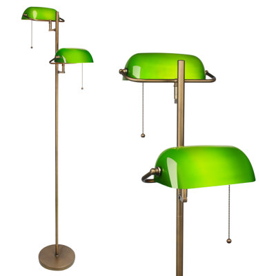 Lampe sur pied Green Glass Bankers