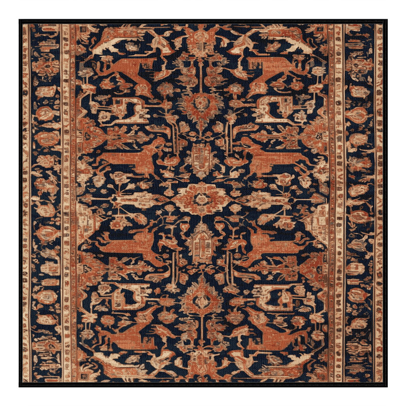 Tapis brun lavable à la machine, Carré 4 pi