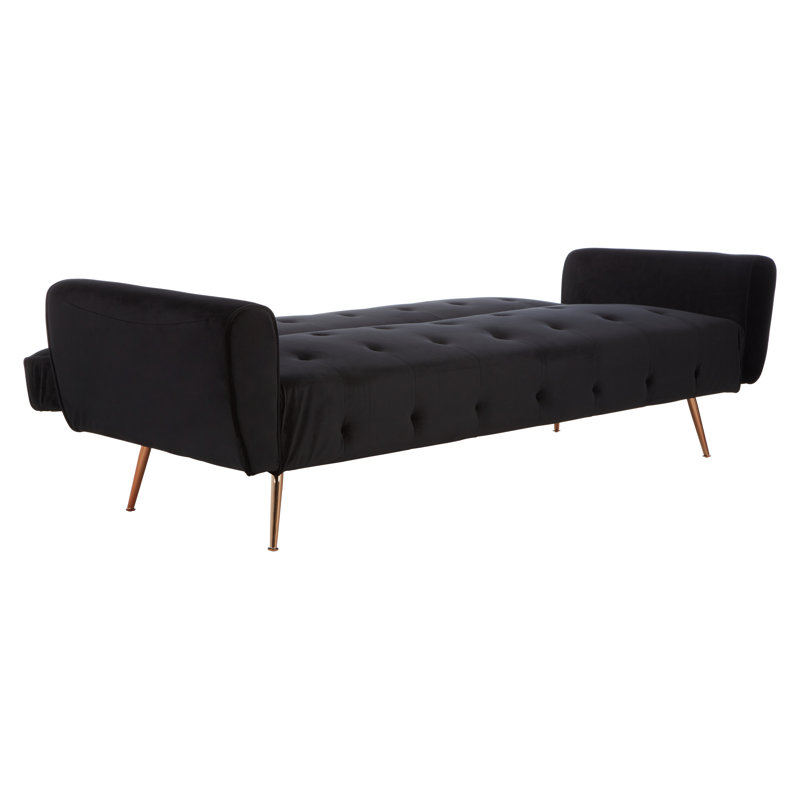 Dill Velvet Sofa Bed, Black